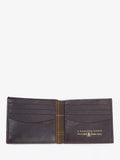 Barbour Amble Leather Billfold Wallet Dark Brown, UK version