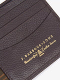Barbour Amble Leather Billfold Wallet Dark Brown, UK version