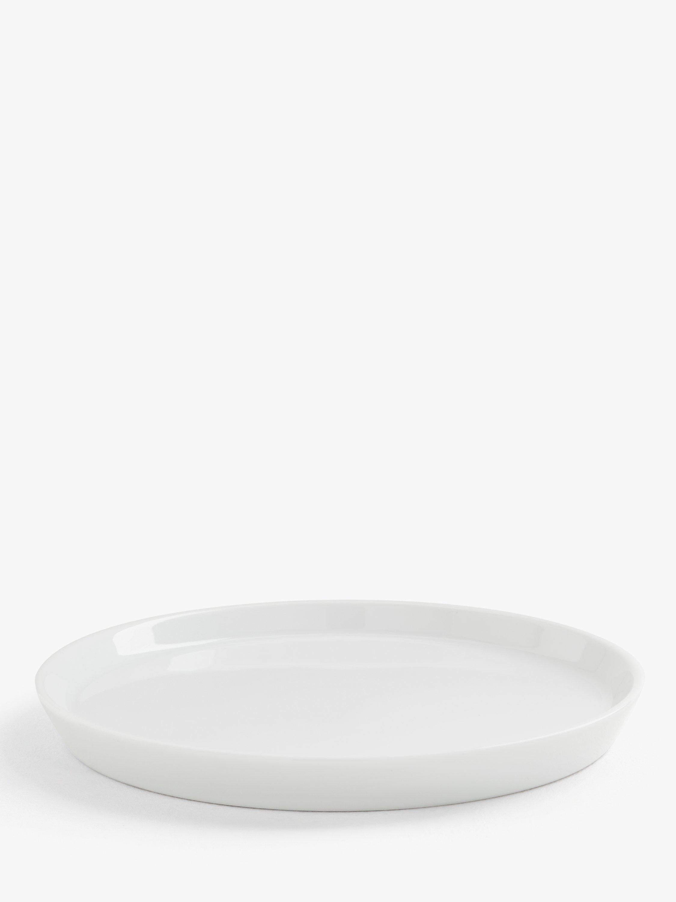 John Lewis porcelain side plate set of 4, white 21.5cm, imported from the UK