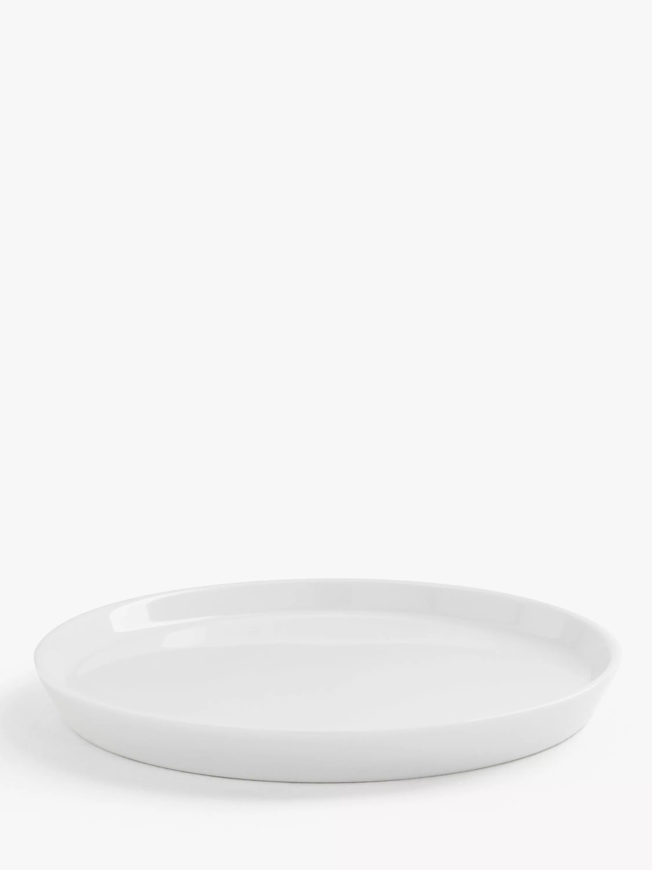 John Lewis porcelain side plate set of 4, white 21.5cm, imported from the UK