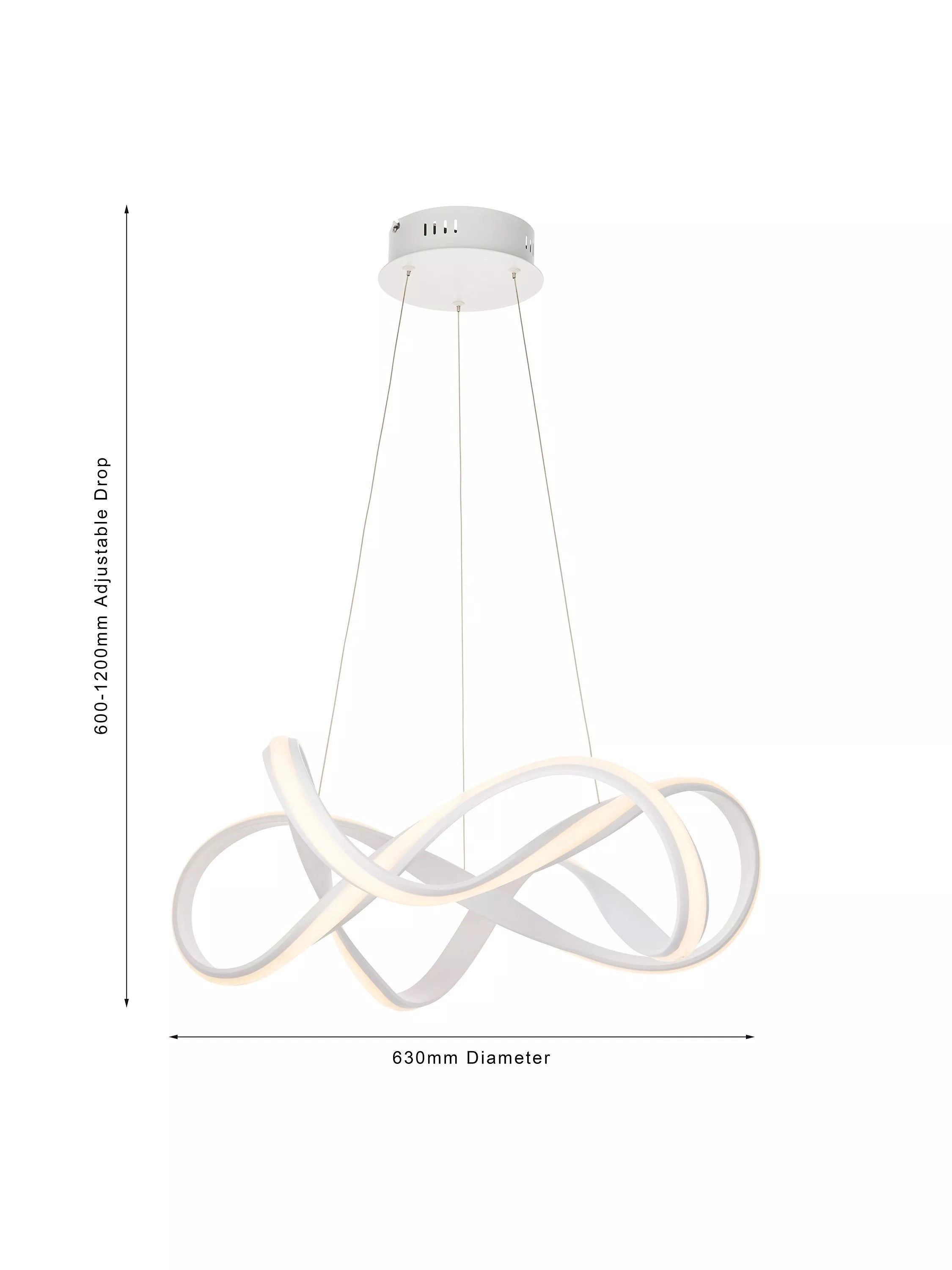 Bay Lighting Constance LED ceiling light matte painted finish 63cm diameter (British brand)