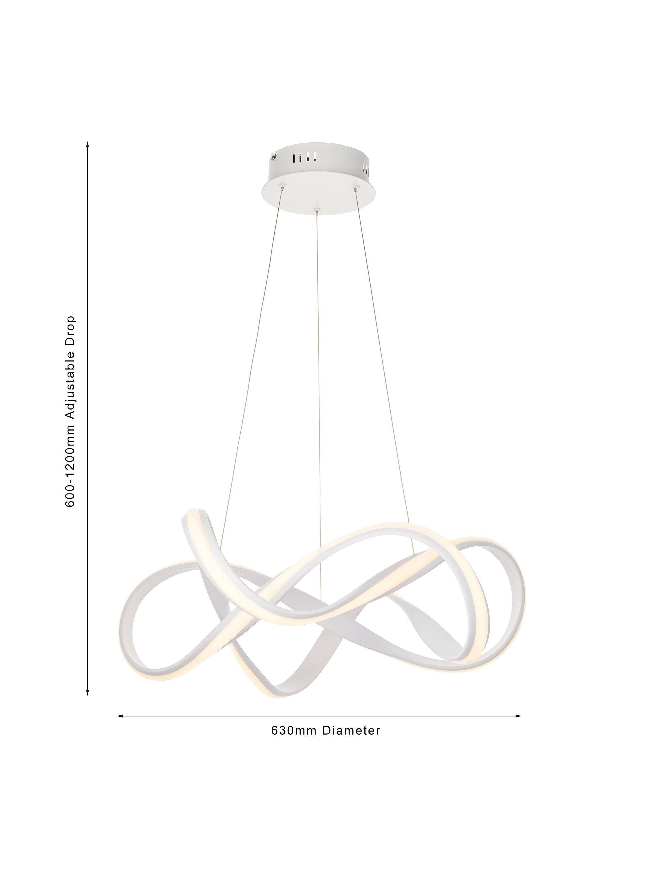 Bay Lighting Constance LED ceiling light matte painted finish 63cm diameter (British brand)