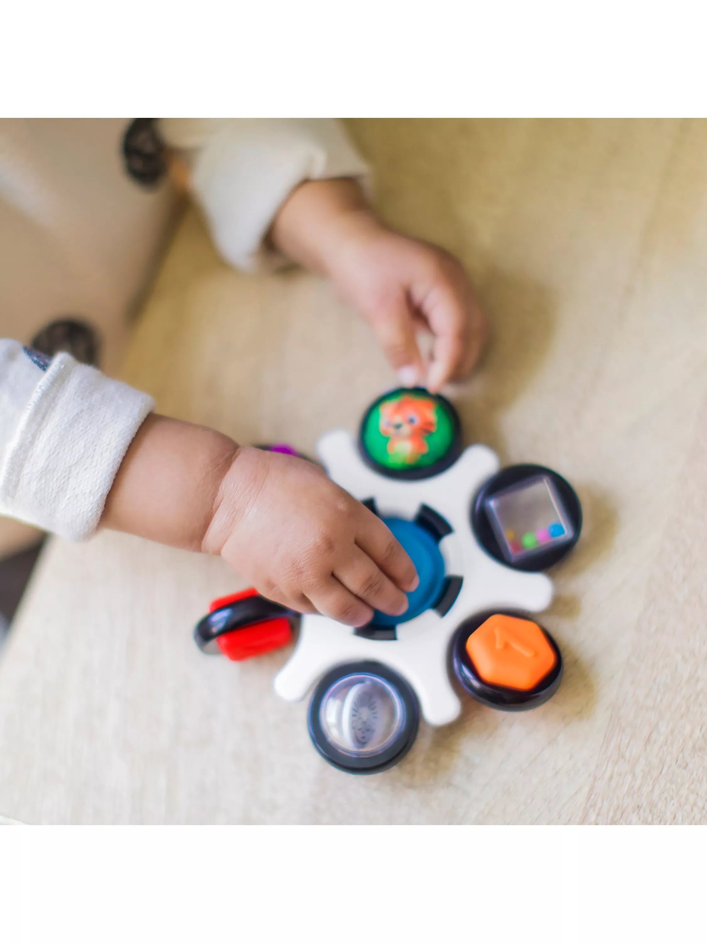 Baby Einstein Curiosity Clutch sensory toy with multiple activities for infants - British product