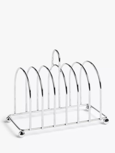 Metall-Toaster mit Chrom-Finish, sieben Fächern und Tragegriff