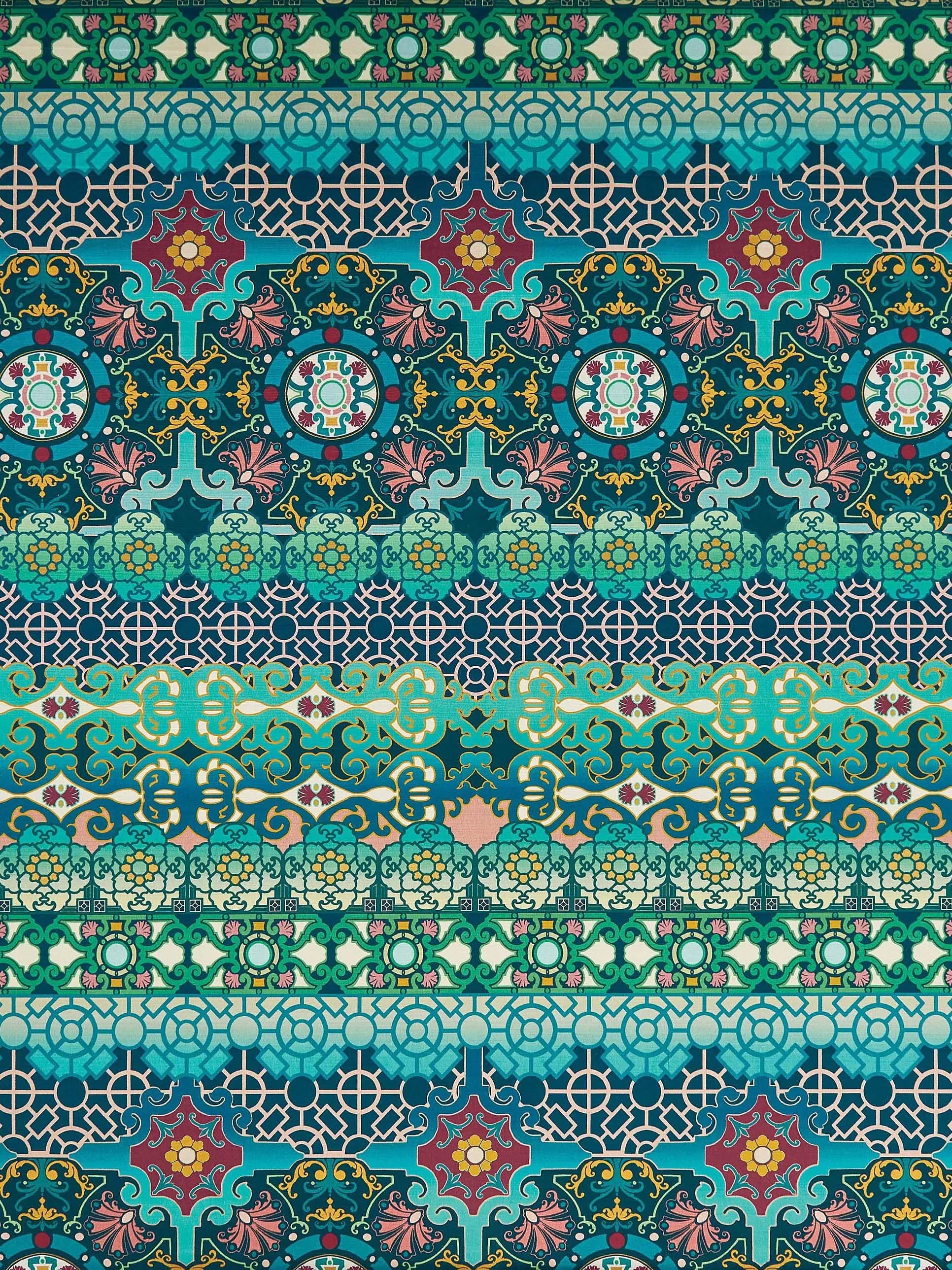 Osborne & Little Mansfield velvet fabric, chinoiserie pattern - British product