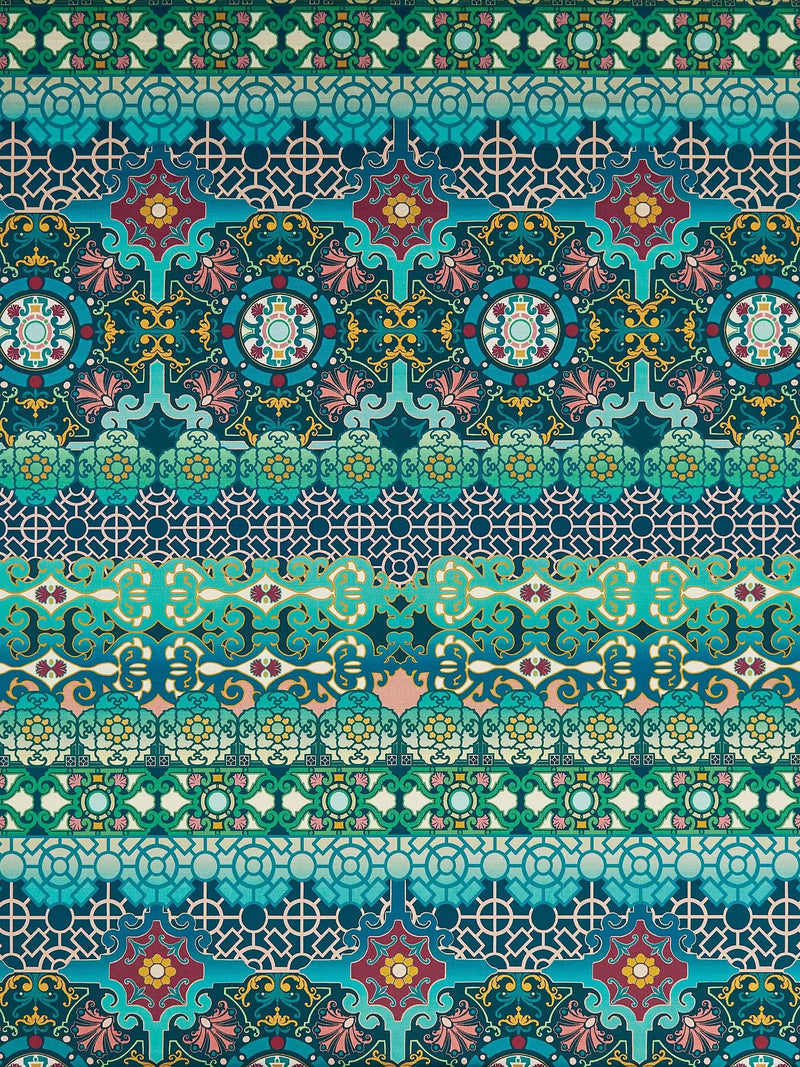 Osborne & Little Mansfield velvet fabric, chinoiserie pattern - British product