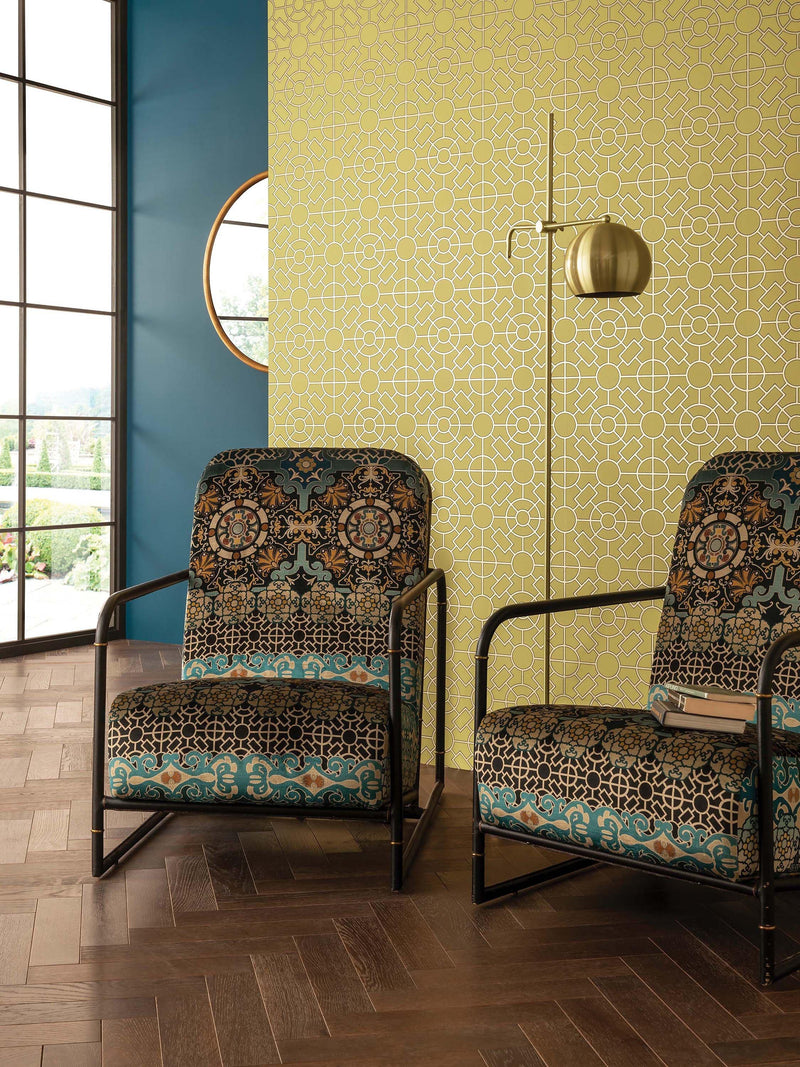 Osborne & Little Mansfield velvet fabric, chinoiserie pattern - British product