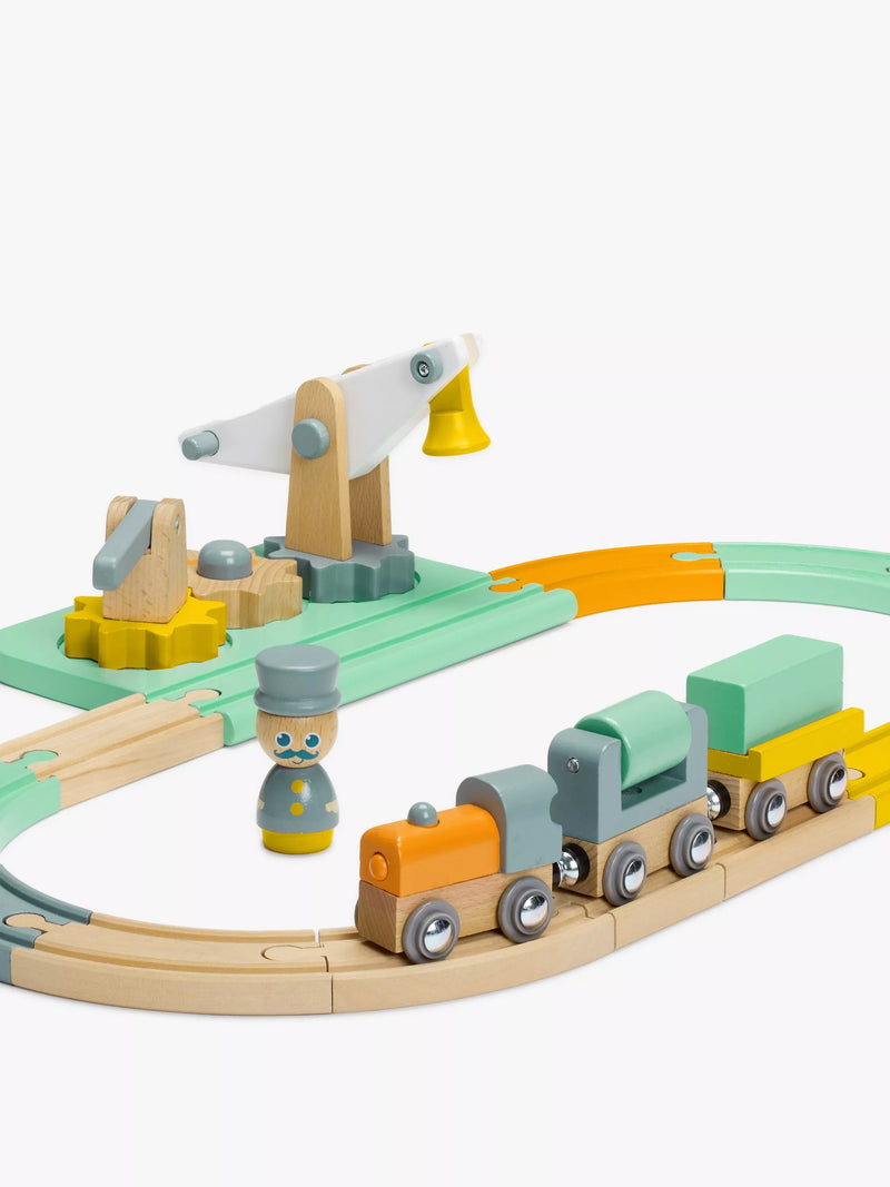 John Lewis My First wooden train set 17 pieces, imported from the UK