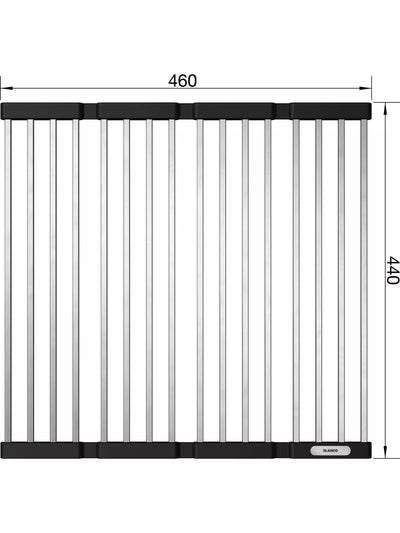 John Lewis BLANCO Foldable Grid Kitchen Sink Draining Rack and Shelf Stainless Steel- Buy online at McGrocer