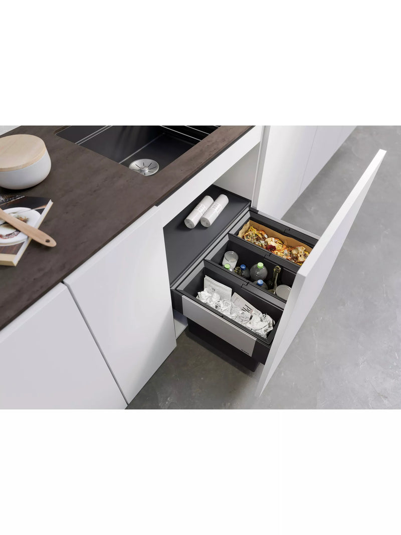 BLANCO Select under counter 3-section pull-out kitchen bin 45L - British product
