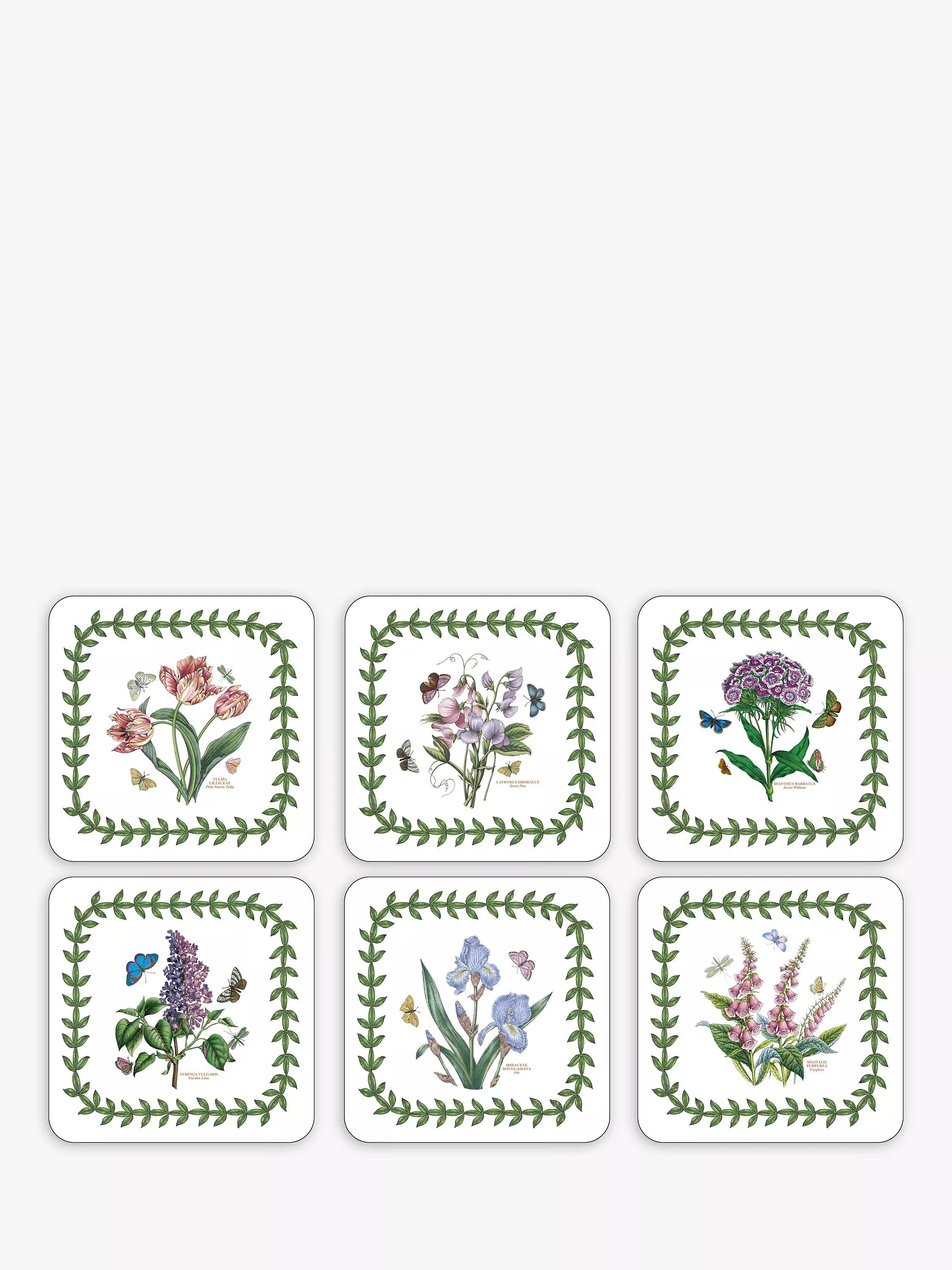 Portmeirion Botanic Garden 6-piece placemat and coaster set, imported from the UK