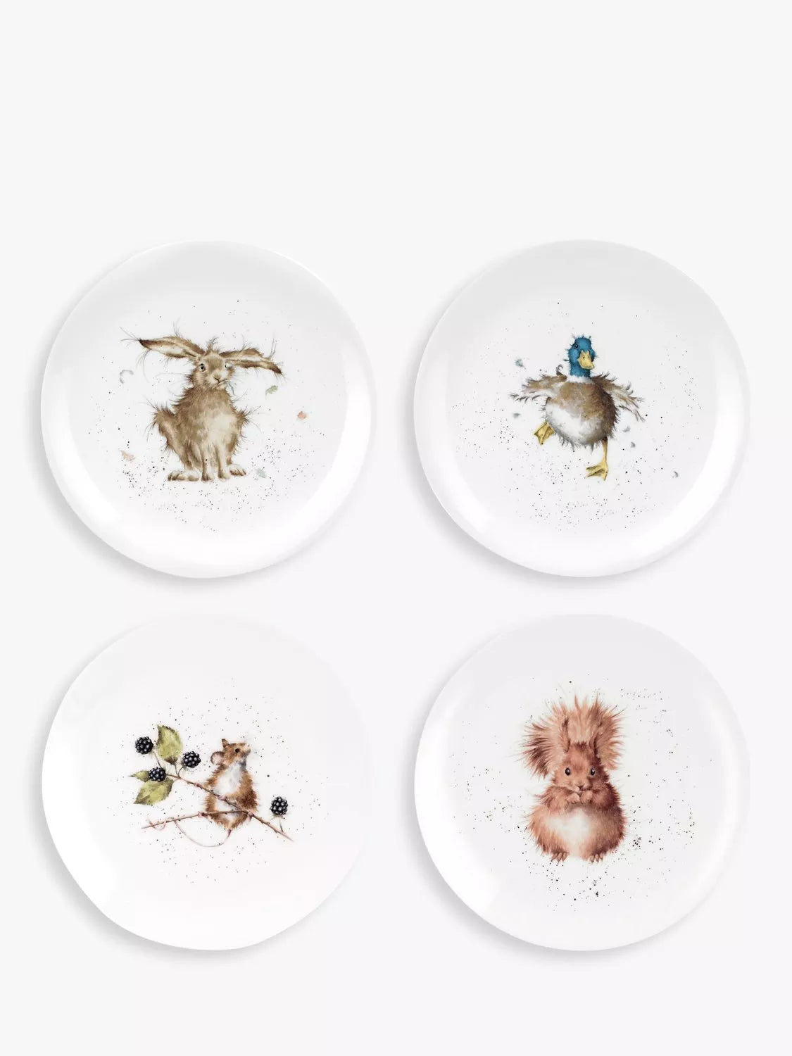 Wrendale Designs 12 piece bone china dinnerware set, imported from the UK