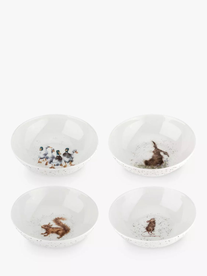 Wrendale Designs 12 piece bone china dinnerware set, imported from the UK