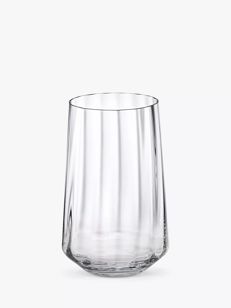 Georg Jensen Bernadotte crystal tumblers clear set of 6 380ml, UK version