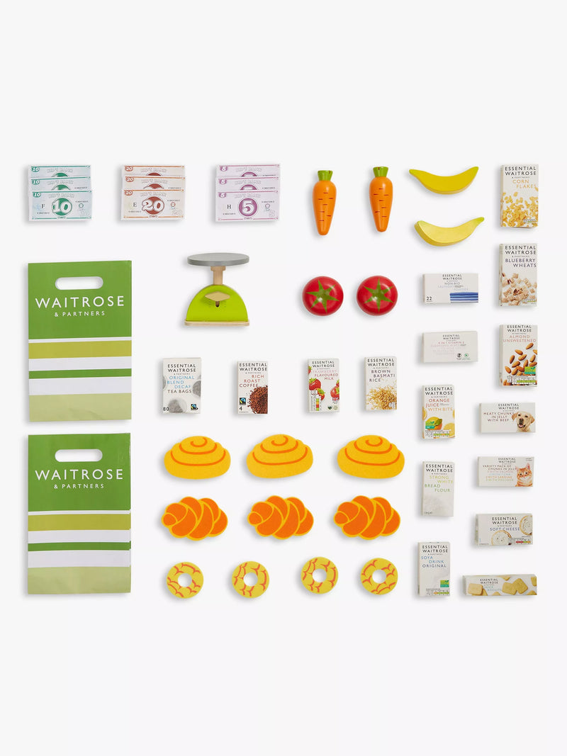 John Lewis Waitrose wooden supermarket toy playset - British product