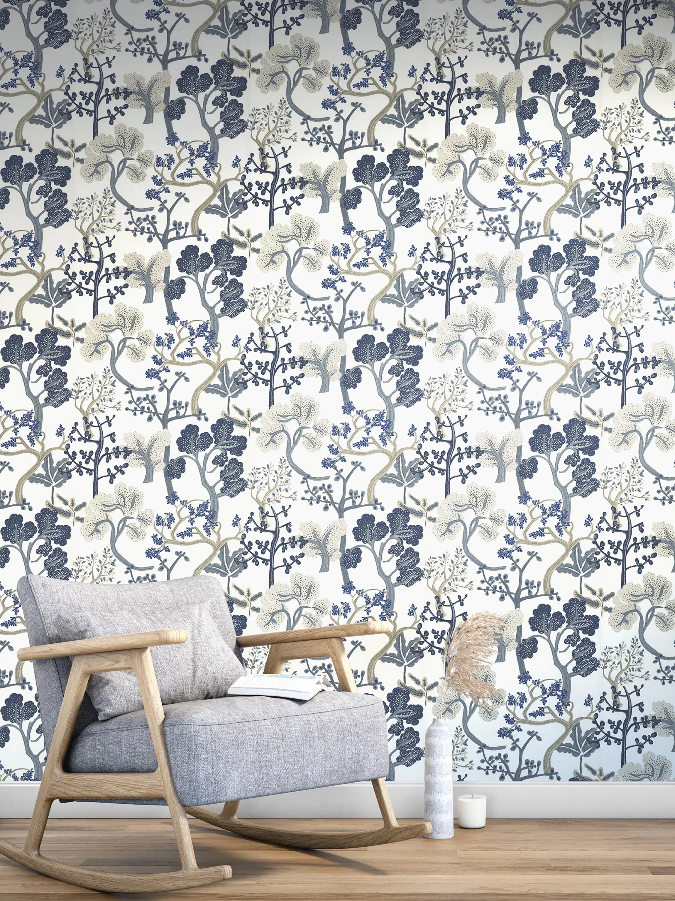 John Lewis Magical Trees wallpaper, UK version