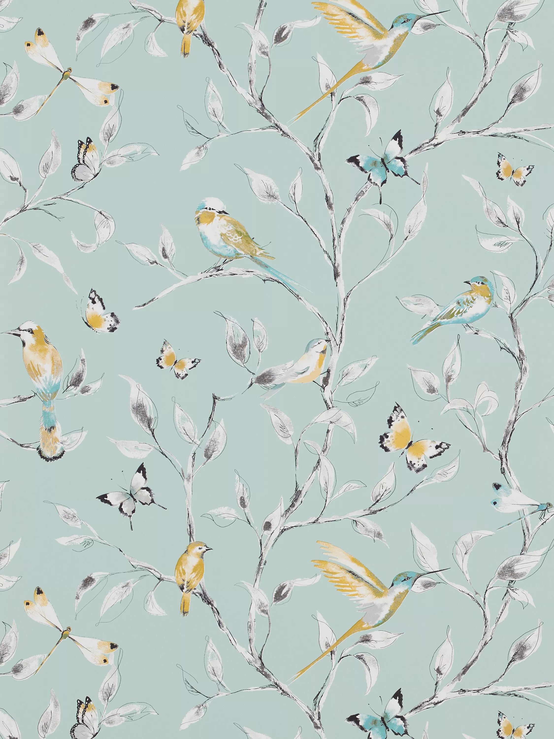 John Lewis hummingbird trees wallpaper H10x52cm, imported from the UK