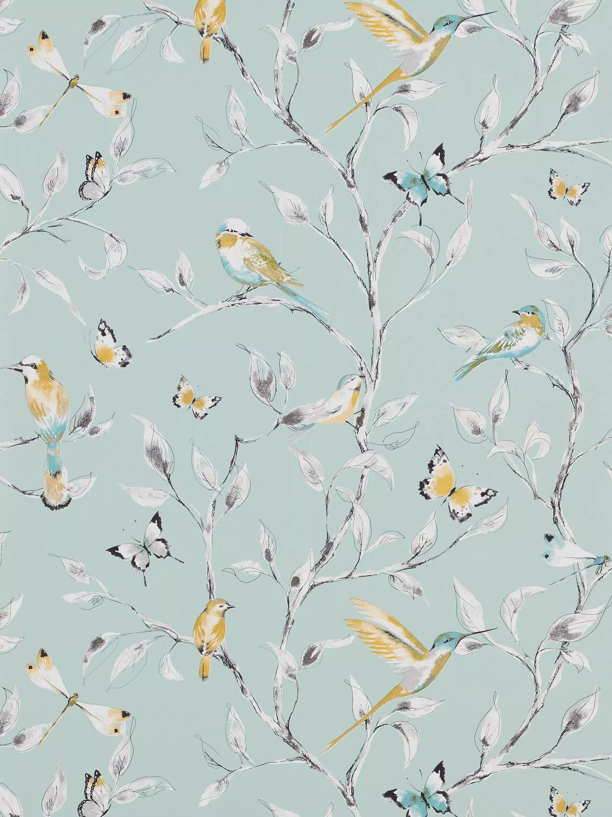 John Lewis hummingbird trees wallpaper H10x52cm, imported from the UK
