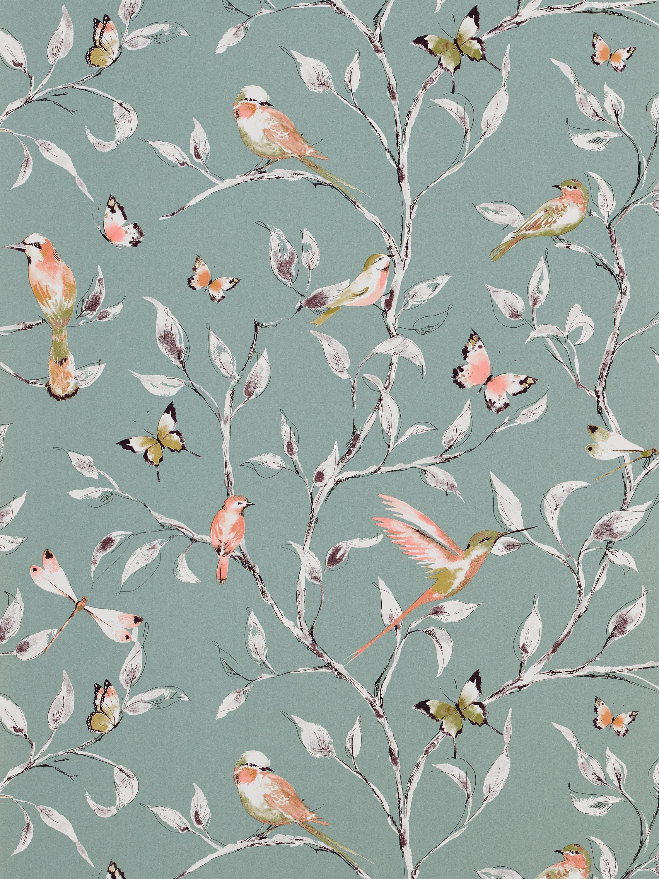 John Lewis hummingbird trees wallpaper H10x52cm, imported from the UK