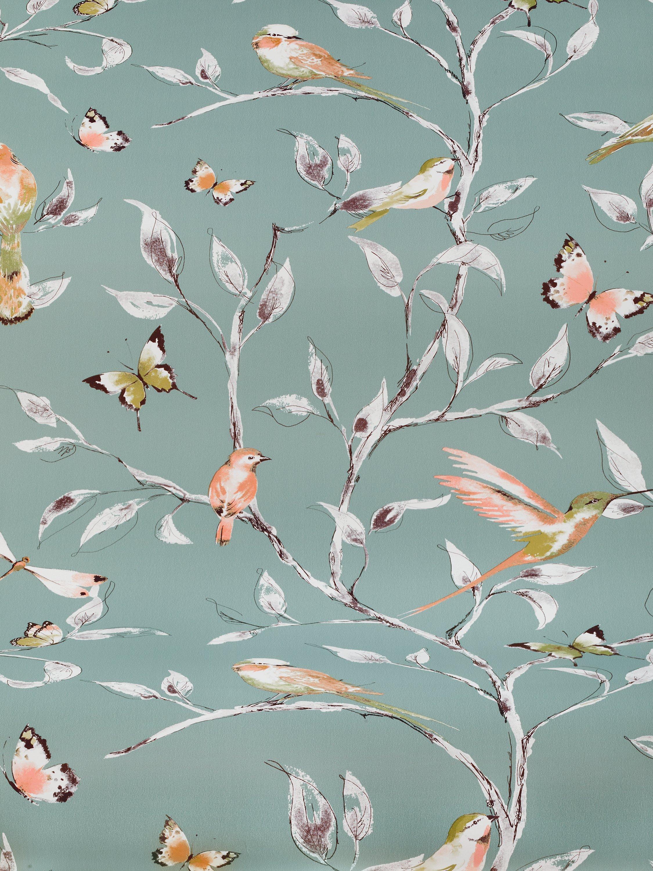 John Lewis hummingbird trees wallpaper H10x52cm, imported from the UK