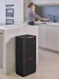 Joseph Joseph Totem Max 60L black waste and recycling bin, UK version