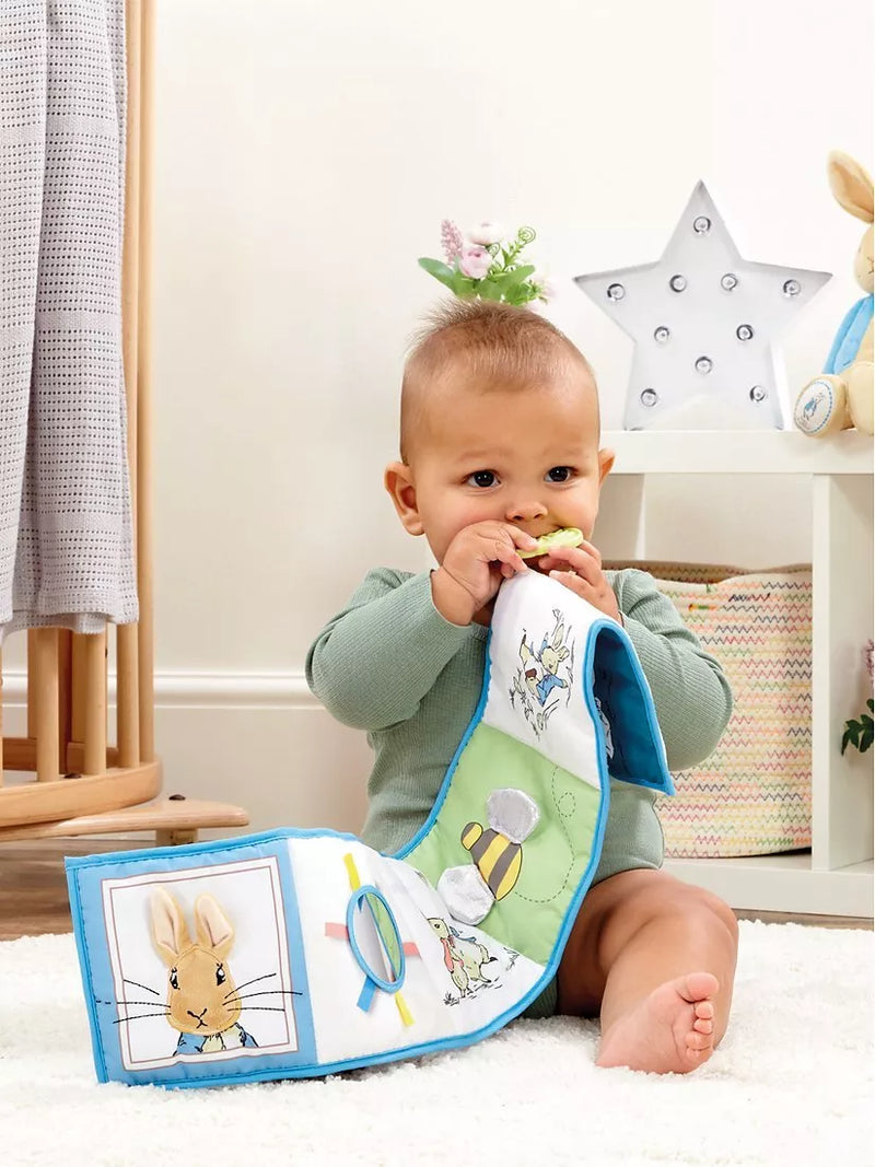 Rainbow Designs Peter Rabbit soft unfold book with textures and mirror (British brand)