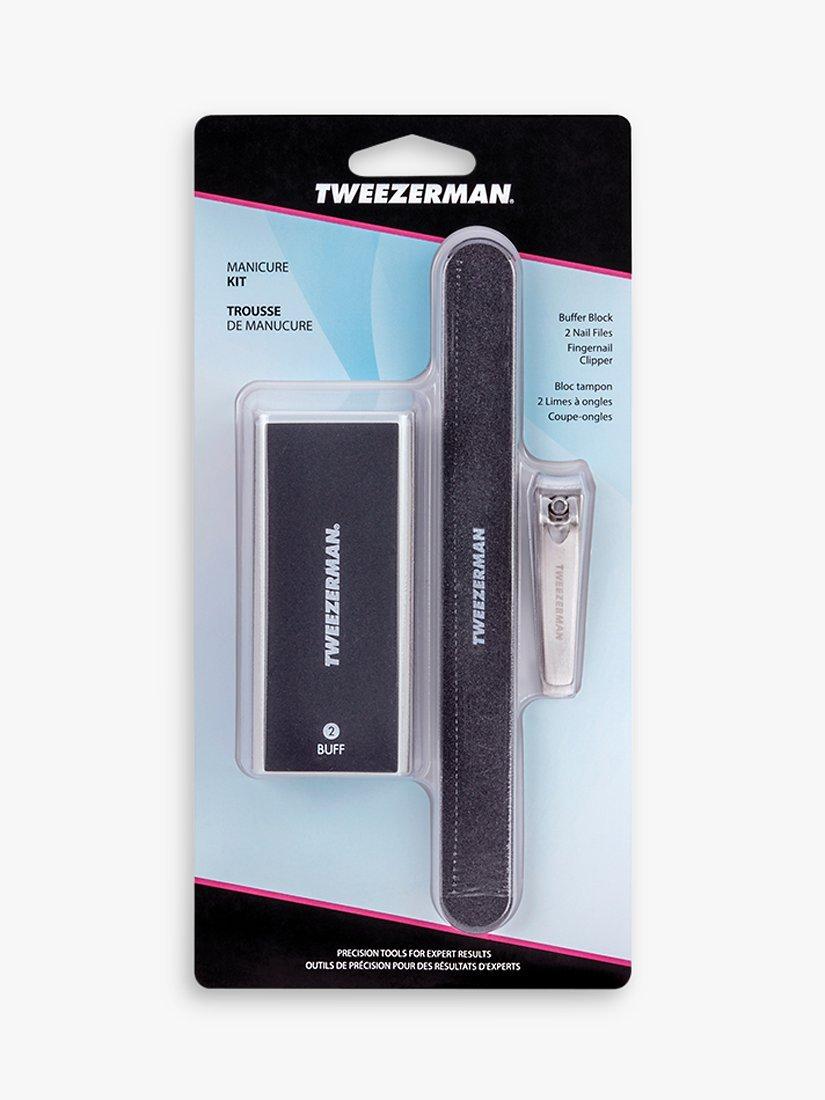 Tweezerman manicure kit with nail clipper, files, and buffer (British brand)