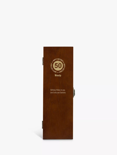John Lewis Totally About You Personalised Elm Wine Box Wooden Gift Box- Buy online at McGrocer