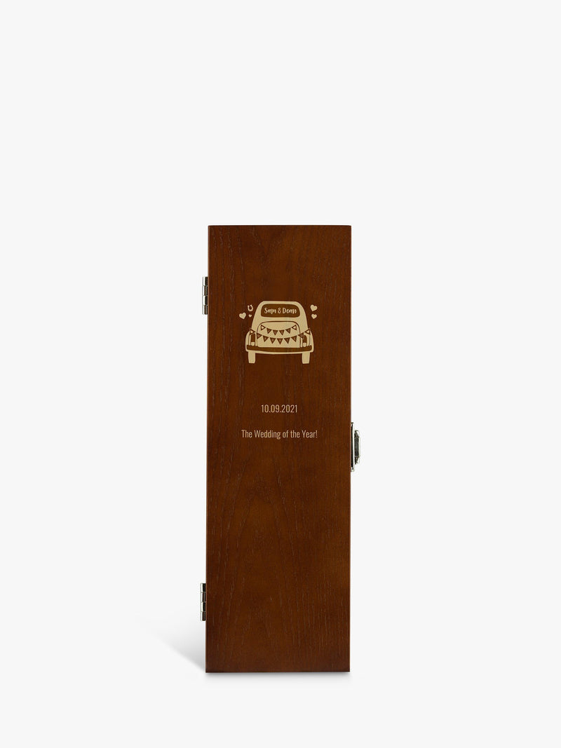 Totally About You Personalised Elm Wine Box (British brand)