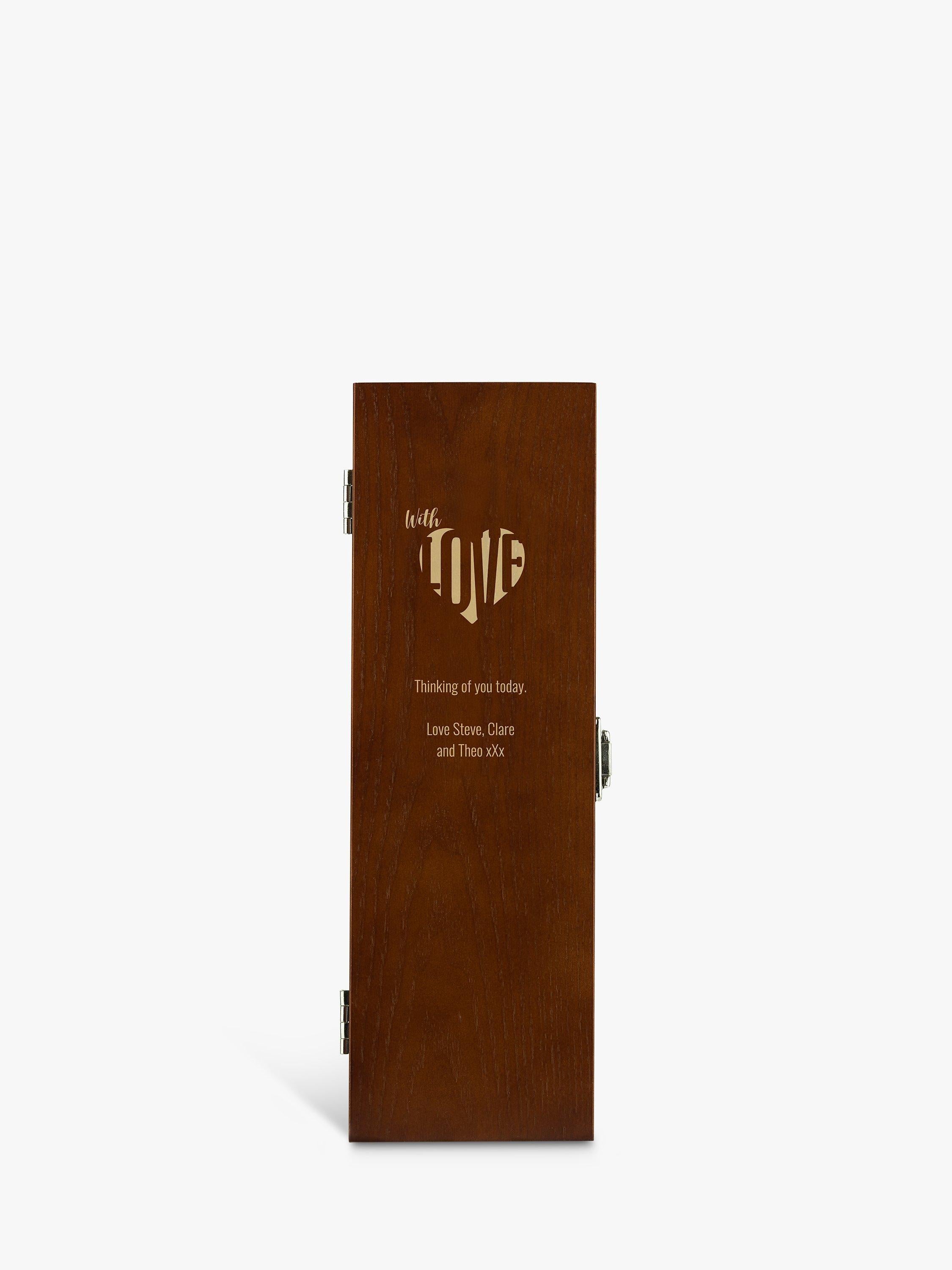 Totally About You Personalised Elm Wine Box (British brand)