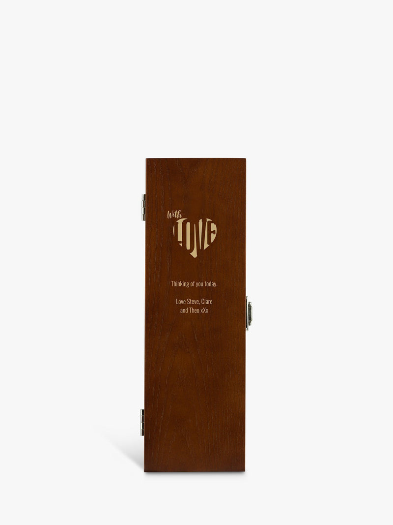 Totally About You Personalised Elm Wine Box (British brand)
