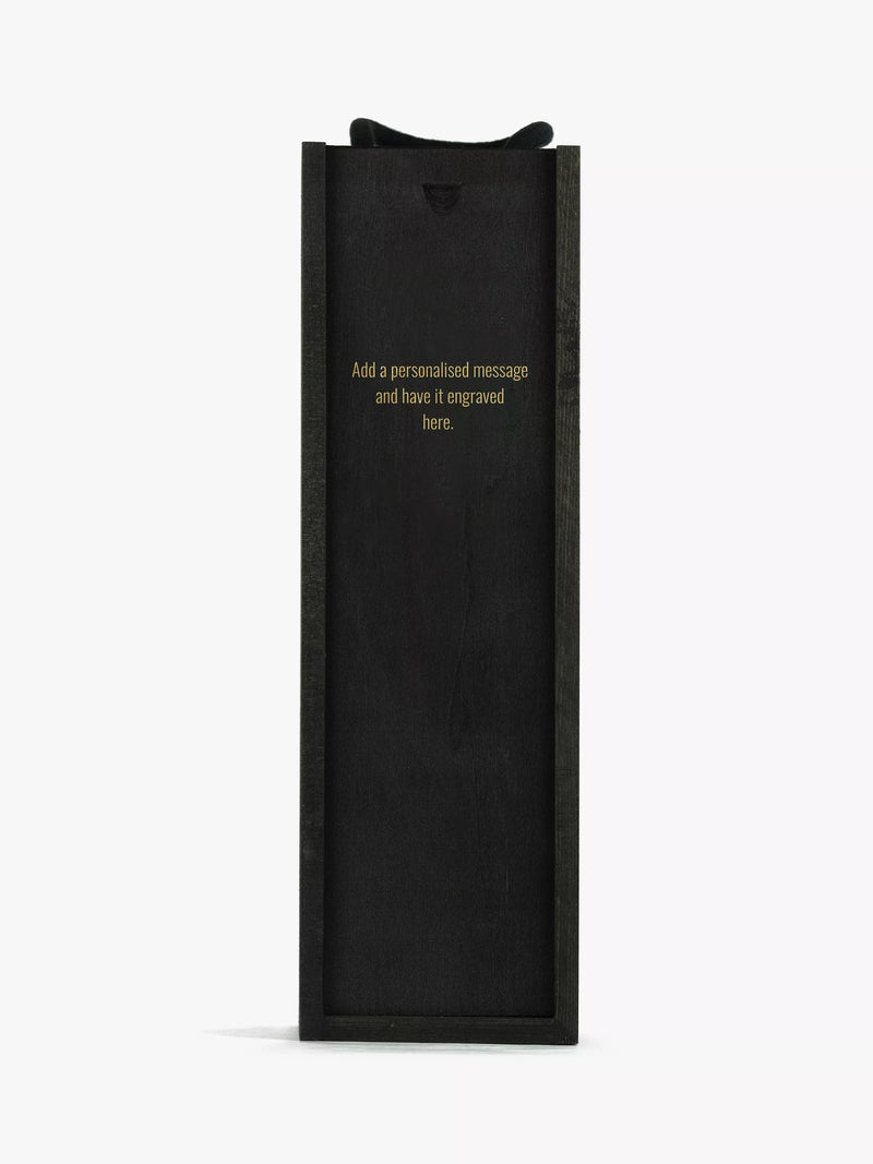 Totally About You personalised sliding lid pine wood wine box for standard bottle (British brand)