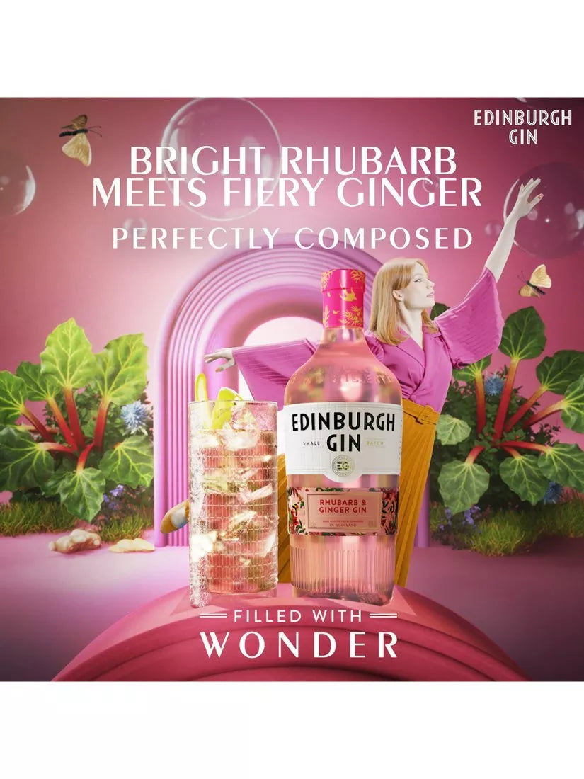 Edinburgh Gin rhubarb and ginger flavoured gin 70cl bottle - British product
