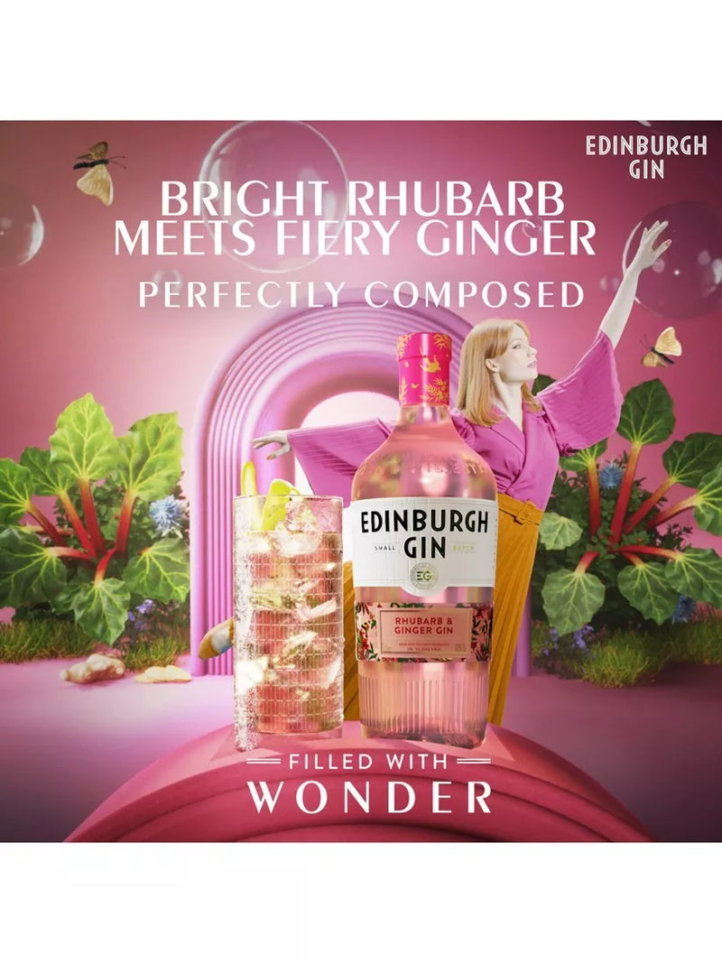 Edinburgh Gin rhubarb and ginger flavoured gin 70cl bottle - British product