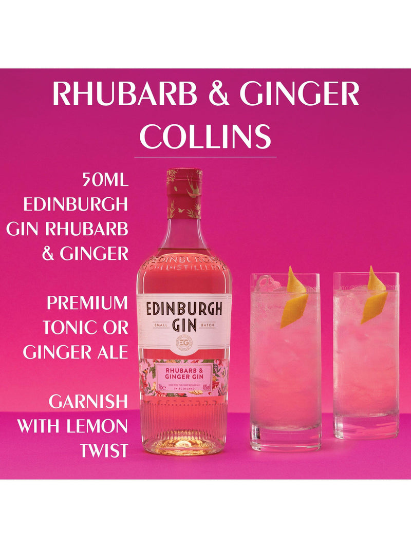 Edinburgh Gin rhubarb and ginger flavoured gin 70cl bottle - British product