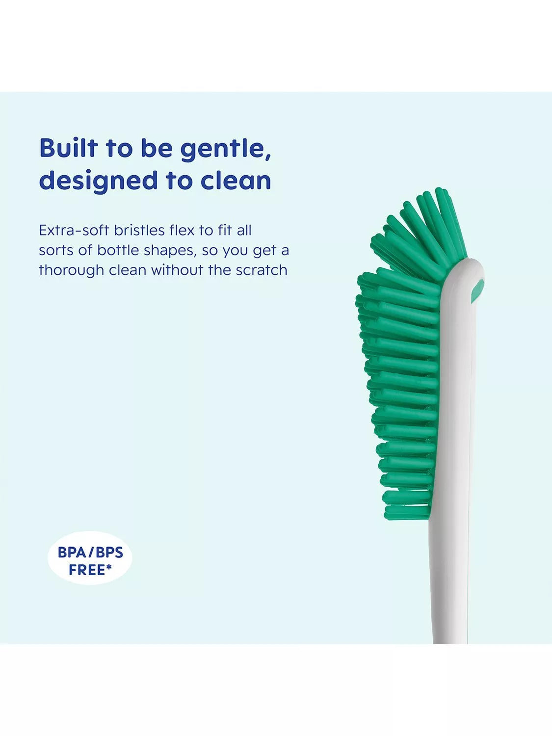 MAM soft silicone baby bottle cleaning brush, imported from the UK