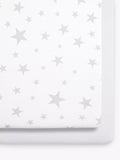 Snüz Baby Stars Crib Fitted Sheets, 2 Piece Set, Grey/White