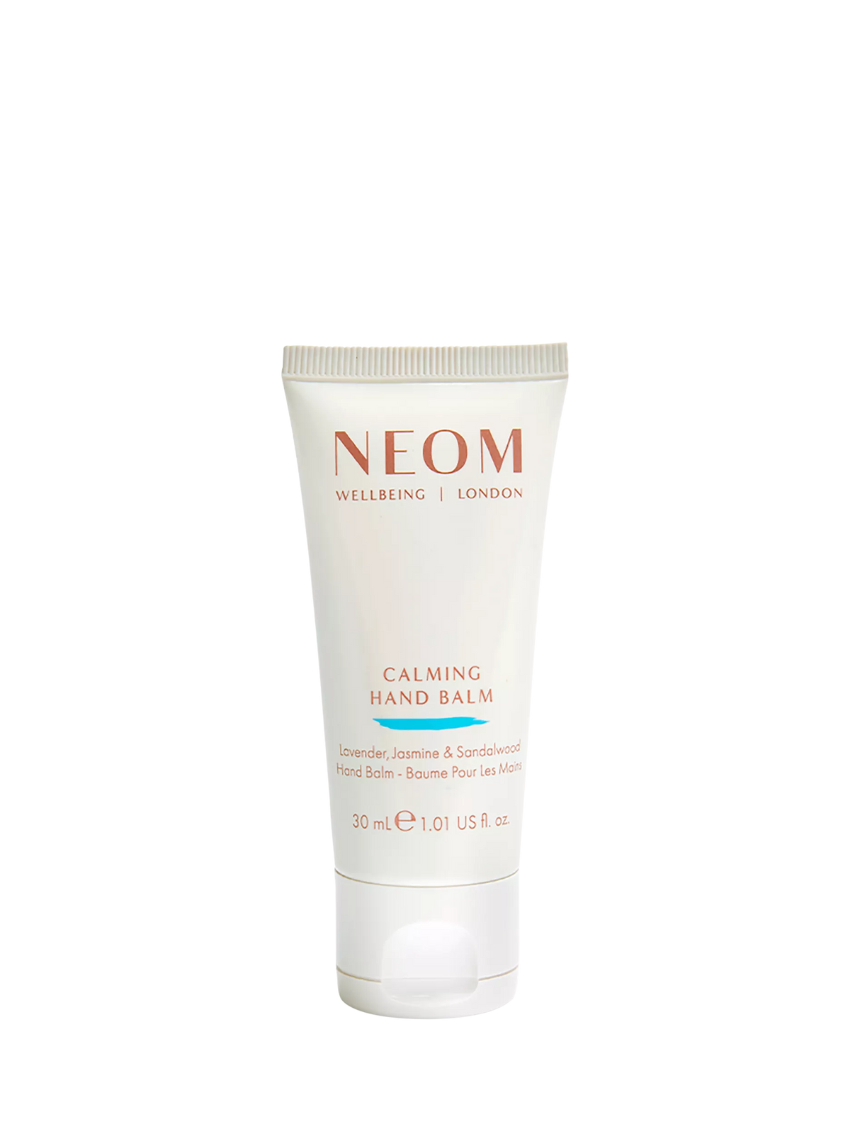 NEOM Wellbeing London Calming Hand Balm 30ml, imported from the UK