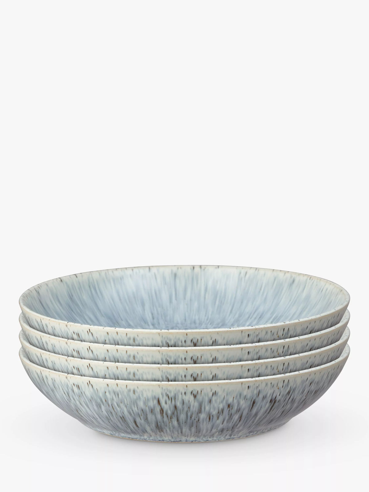 Denby Halo Speckle stoneware pasta bowls set of 4 22cm - British product