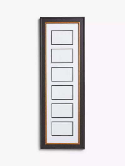 John Lewis John Lewis multi-aperture photo frame 6 photos 10 x 15cm black gold- Buy online at McGrocer