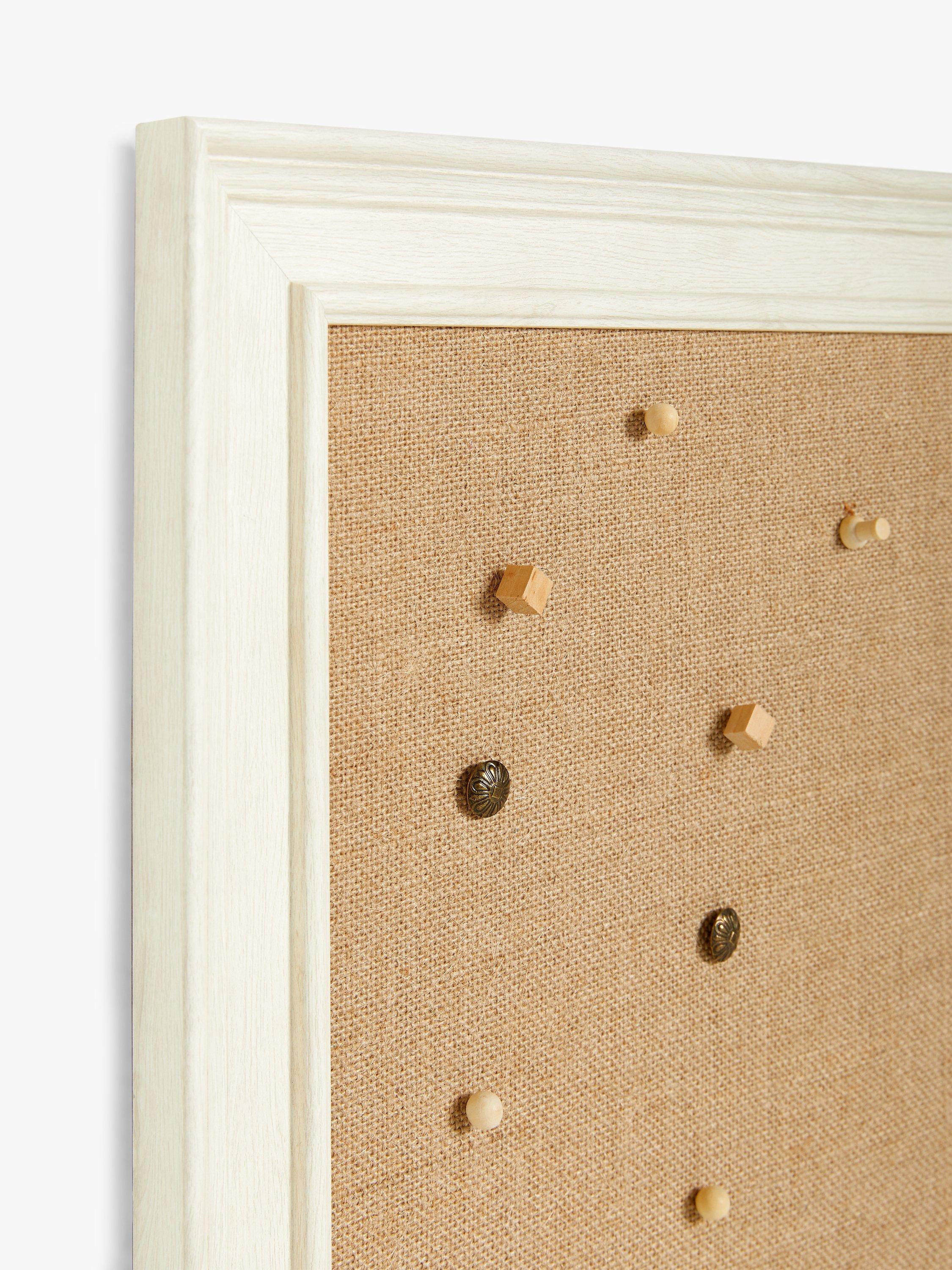 John Lewis natural pinboard photo frame with pins and saw-tooth fixings, UK version