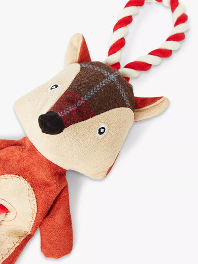John Lewis Fox-Shaped Rope Dog Toy with Squeaker for Tug Play- Buy online at McGrocer