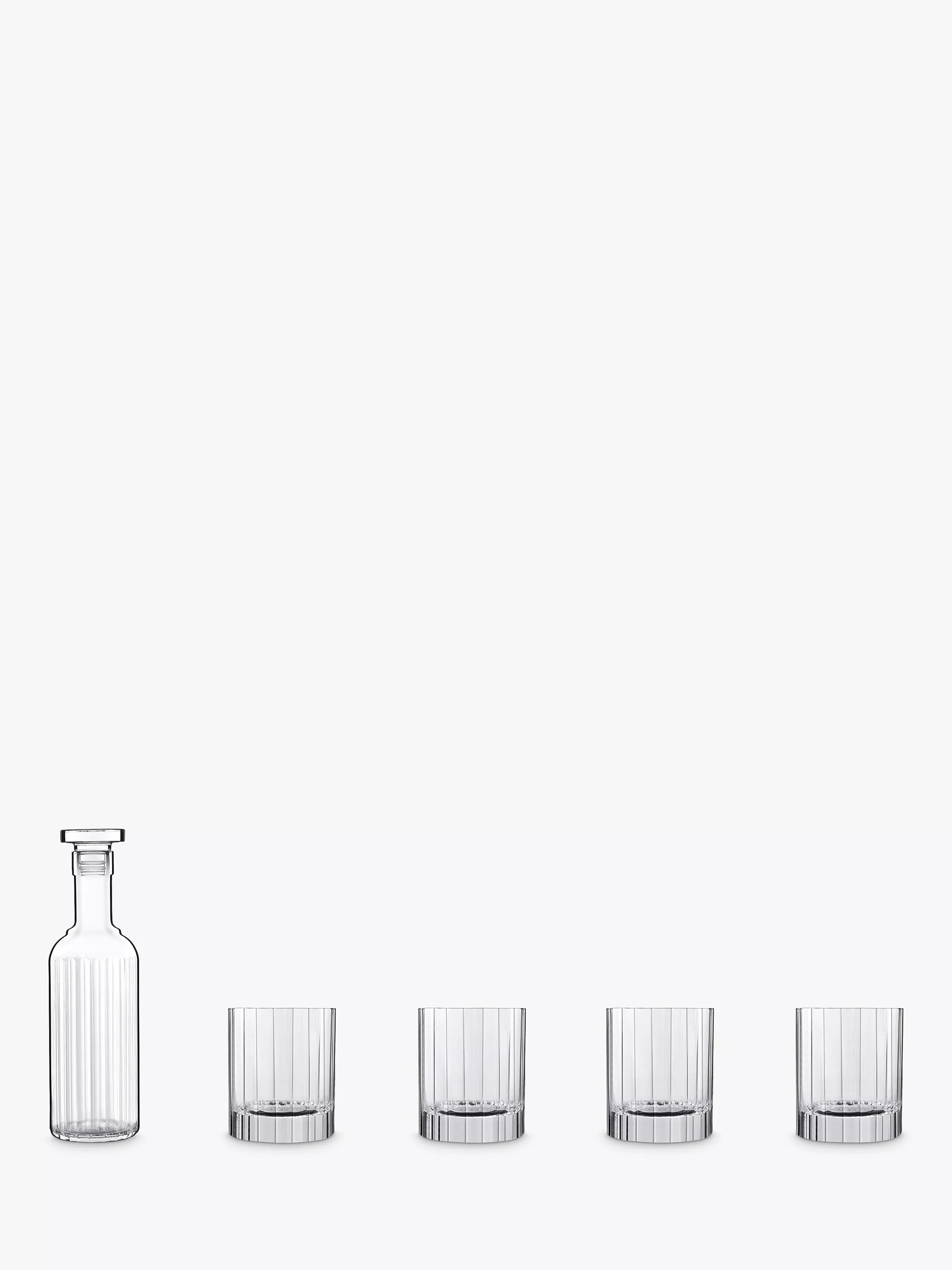 Luigi Bormioli fluted decanter and tumbler gift set 5 piece - British product
