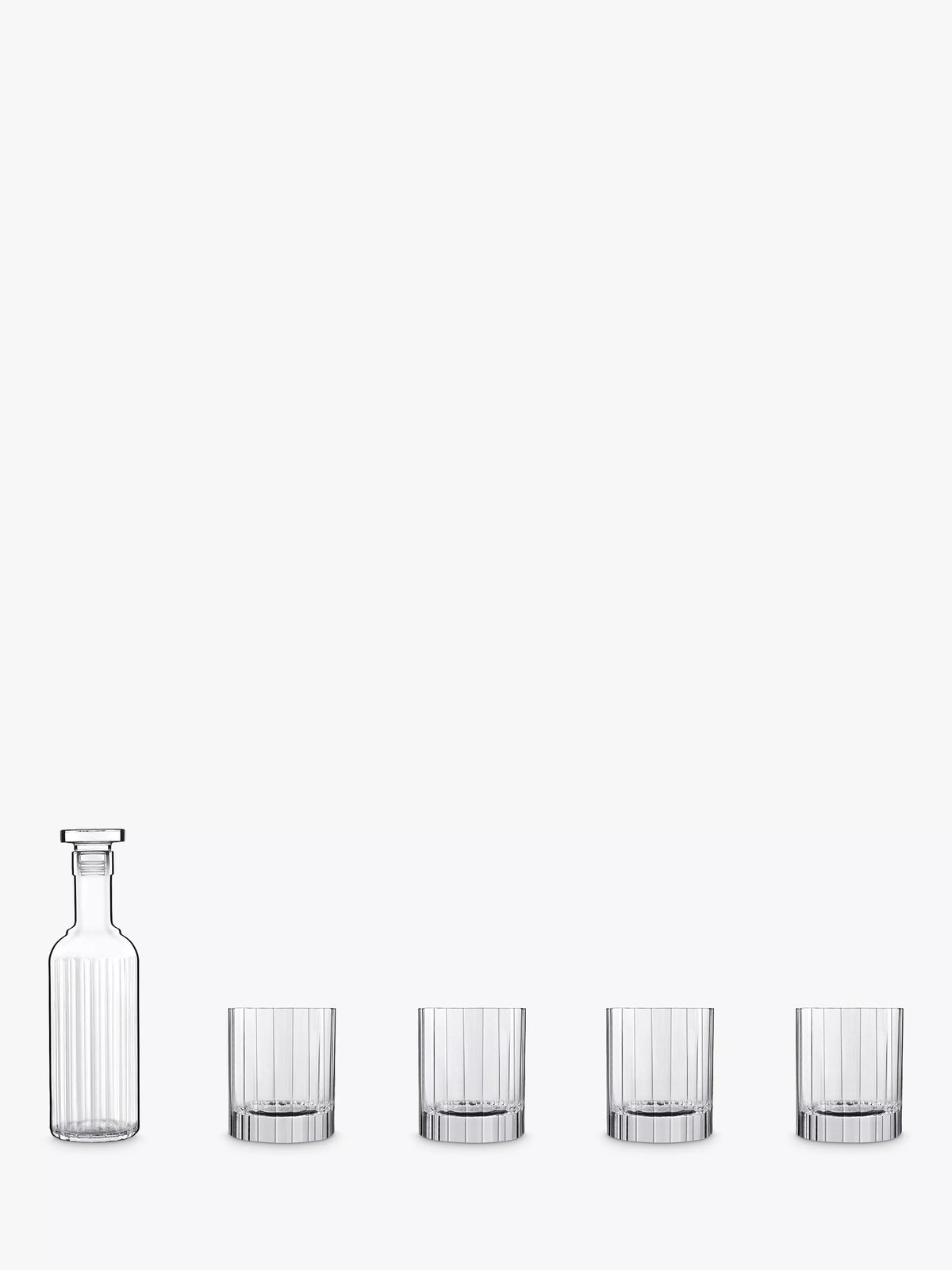 Luigi Bormioli fluted decanter and tumbler gift set 5 piece - British product