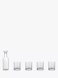 Luigi Bormioli fluted decanter and tumbler gift set 5 piece - British product