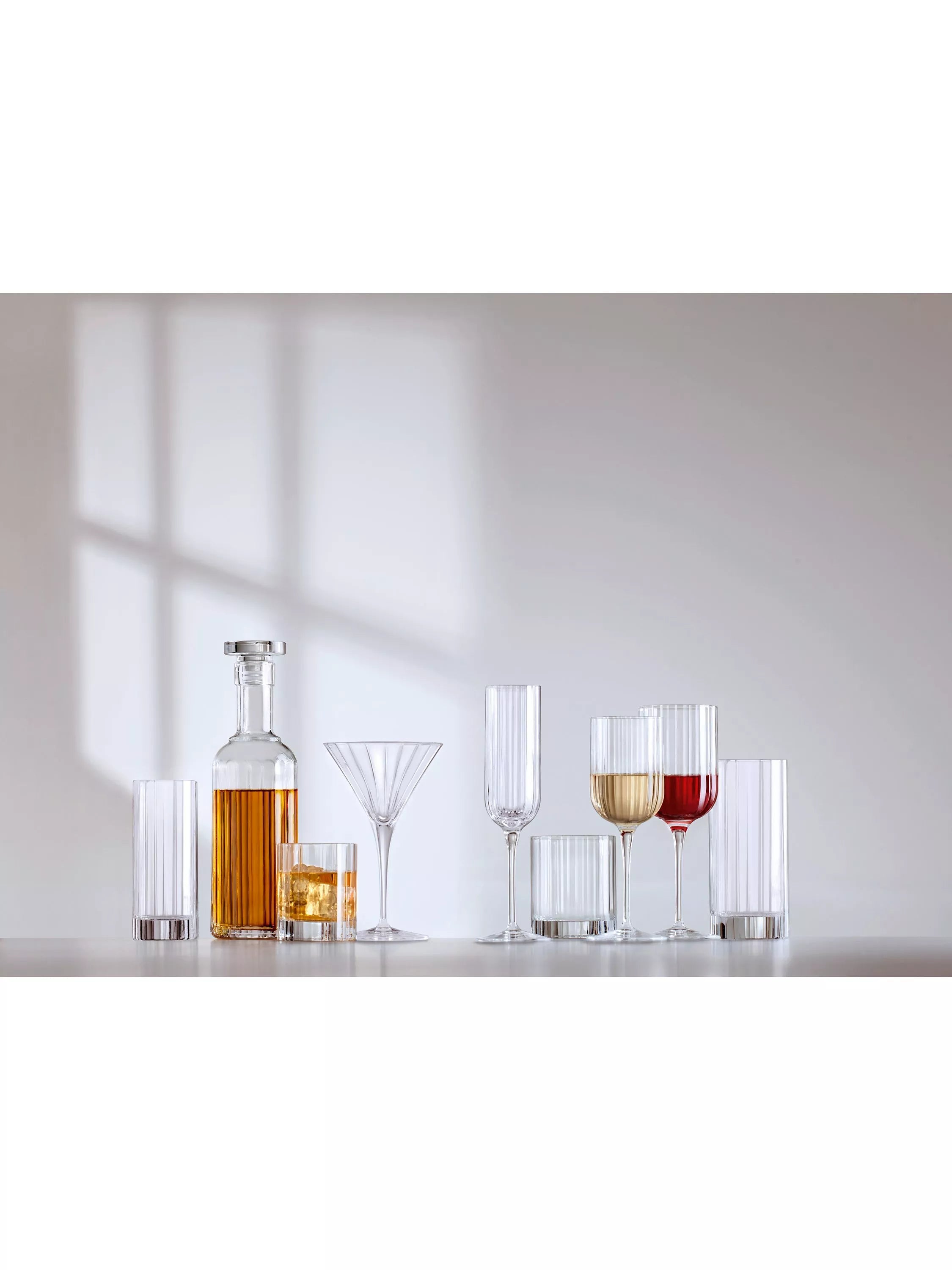 Luigi Bormioli fluted glass decanter 673ml (British brand)
