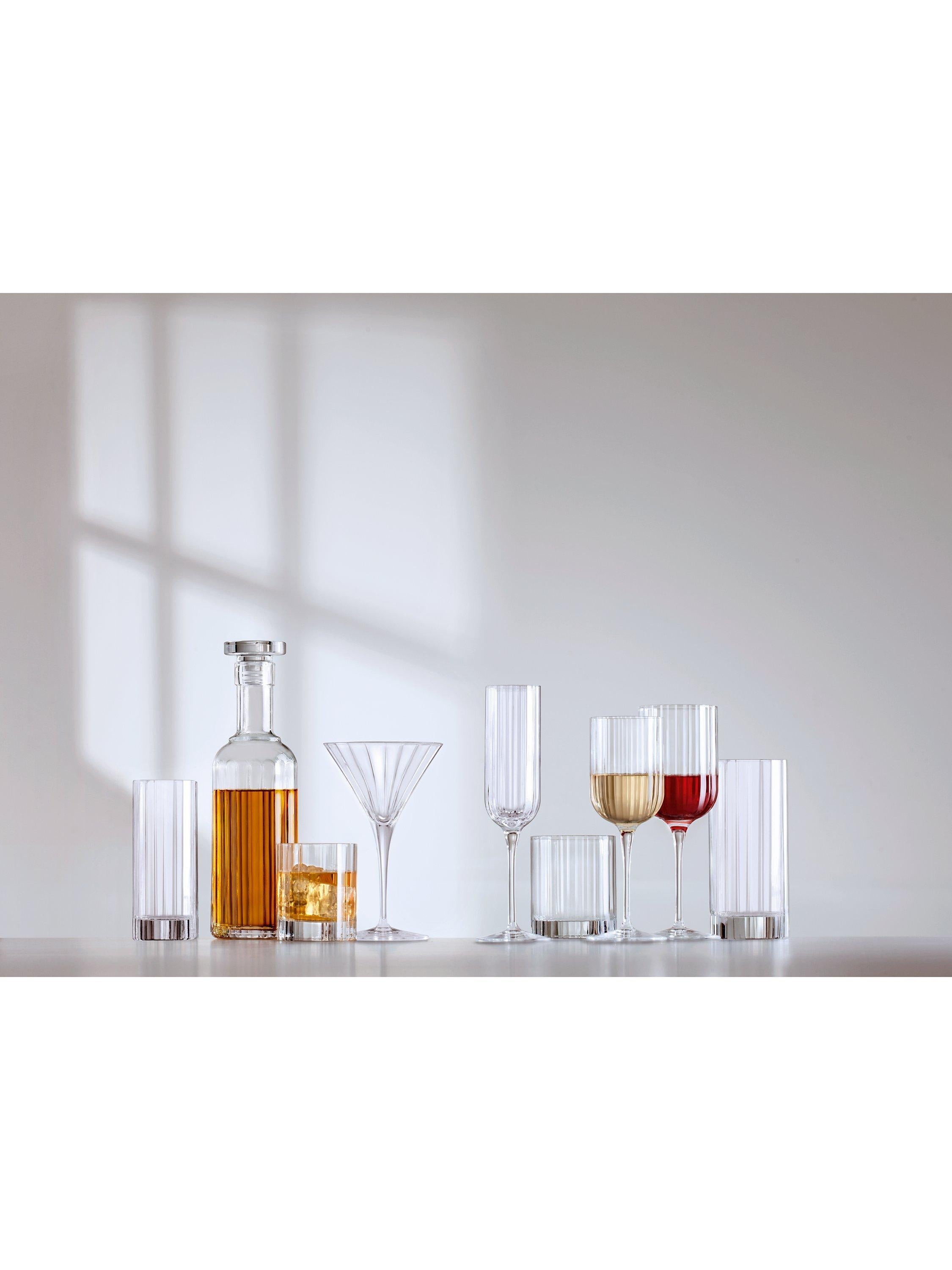 Luigi Bormioli fluted glass decanter 673ml (British brand)