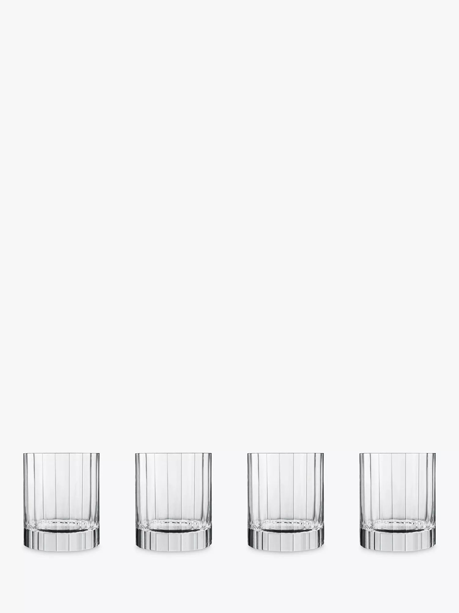 Luigi Bormioli fluted glass tumblers 335ml set of 4 (British brand)