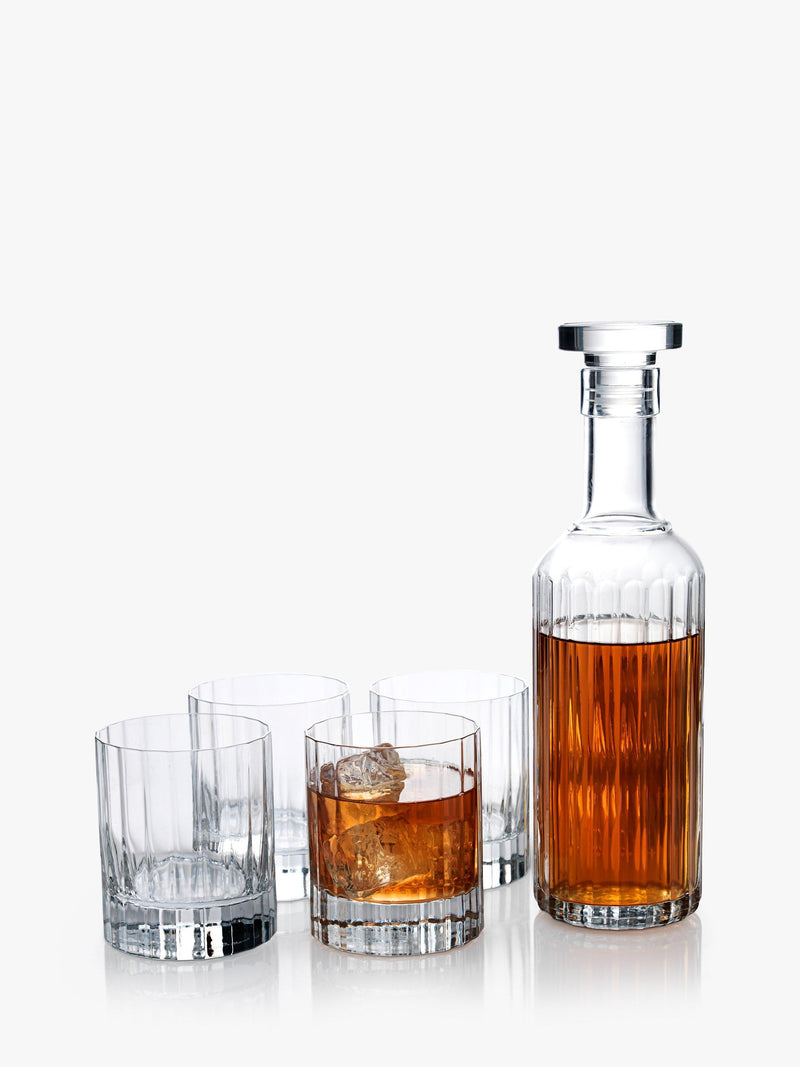 Luigi Bormioli fluted glass tumblers 335ml set of 4 (British brand)