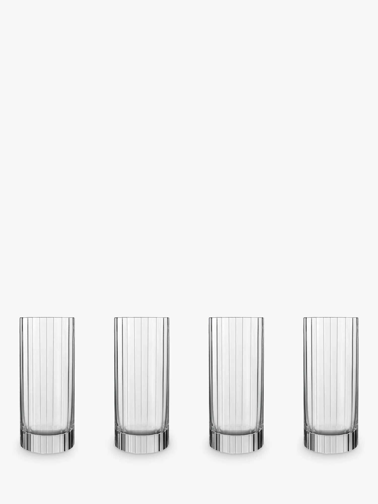 Luigi Bormioli Bach fluted highball glasses 480ml set of 4, UK version